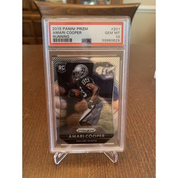 2015 Panini Prizm Amari Cooper Psa 10 Running Card Cards NFL - Picture 1 of 2